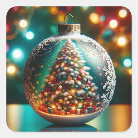 ホリデースパークル スクエアシール (正面)