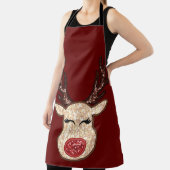 ホリデースパークル/トナカイの男の子と女の子クリスマス エプロン (インサイチュ)