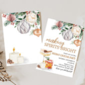 ホリデースピリッツ明るいカクテルクリスマスパーティー 招待状
