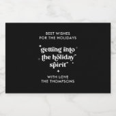 ホリデースピリットクリスマスビーフミニボトルラベル リキュールボトルラベル (シングルラベル)