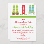 ホリデースランバー パーティー招待状 招待状 (正面/裏面)