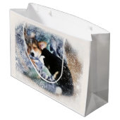 ホリデースリーピングコルギパピー ラージペーパーバッグ (裏面アングル)