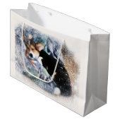 ホリデースリーピングコルギパピー ラージペーパーバッグ (正面アングル)