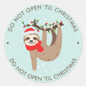 ホリデースロッス – 自分の文字クリスマスを追加 ラウンドシール (正面)