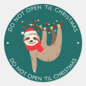 ホリデースロッス – 自分の文字クリスマスを追加 ラウンドシール (正面)