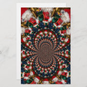 ホリデースワールズ：レトロクリスマスアートステーショナリーセット 便箋 (正面/裏面)