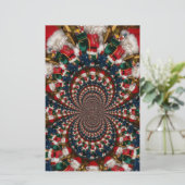 ホリデースワールズ：レトロクリスマスアートステーショナリーセット 便箋 (スタンド正面)