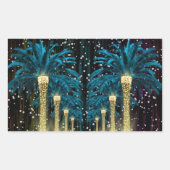 ホリデーズウィンターパーム 長方形シール (正面)