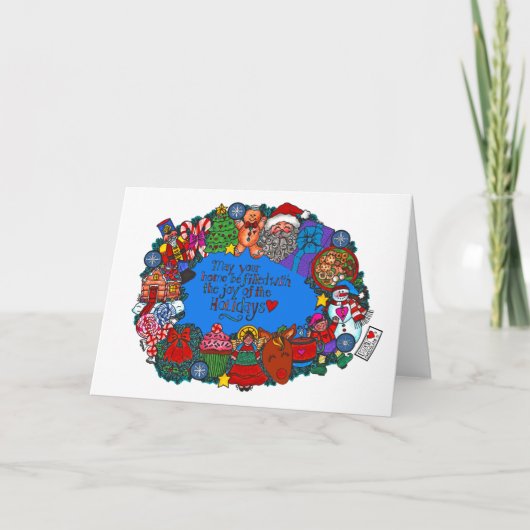 ホリデーズカードの喜びでいっぱいになる カード (正面)