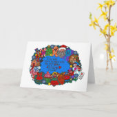 ホリデーズカードの喜びでいっぱいになる カード (黄色い花)