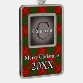 ホリデーズクランすてきキャメロンタータンチェック シルバープレートフレームオーナメント (右)