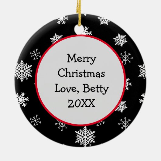 ホリデーズクリスマスプーン格言 セラミックオーナメント (裏面)