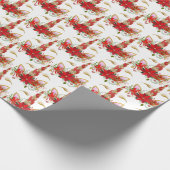 ホリデーズクリスマスユニコーンラッシュホワイトメリー金ゴールド ラッピングペーパー (角)