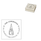 ホリデーズクリスマス格言ファミリー差出人住所 ラバースタンプ (押印)