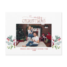 ホリデーズグリーンリーフォトバラ金ゴールドメリークリスマス