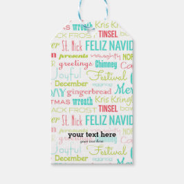 ホリデーズシーズンタイポグラフィ ギフトタグ