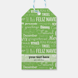 ホリデーズシーズンタイポグラフィ ギフトタグ