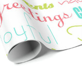 ホリデーズシーズンタイポグラフィ ラッピングペーパー (ロールコーナー)