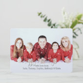 ホリデーズスターズシルバーグリッターパーソナライズされた写真 シーズンカード (スタンド正面)