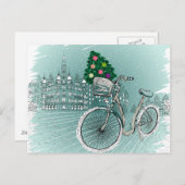 ホリデーズハガキとホリデーズツリー シーズンポストカード (正面/裏面)