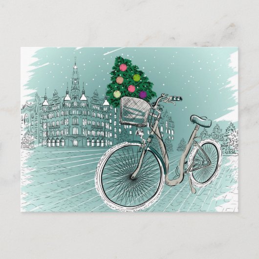 ホリデーズハガキとホリデーズツリー シーズンポストカード (正面)