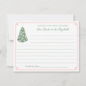 ホリデーズピエレガントックグリーンアドバイスのための花嫁カード 招待状 (正面)