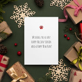 ホリデーズブフランスのルドッグかわいい犬のクリスマス シーズンカード