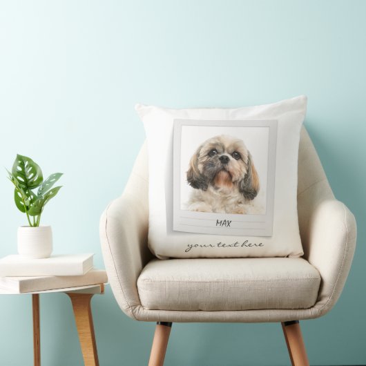 ホリデーズペット誕生日フォトフレームパーソナライズされたドッグ クッション (椅子)
