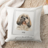 ホリデーズペット誕生日フォトフレームパーソナライズされたドッグ クッション (ブランケット)