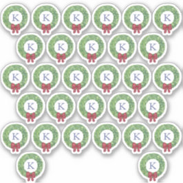 ホリデーズリースレッドボウモノグラム封筒用シール シール