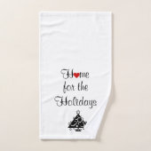 ホリデーズ赤いハート&ツリーハンドタオル ハンドタオル (ハンドタオル)