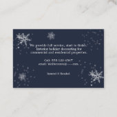 ホリデーズ飾スノーフレークスライトスターズ 名刺 (裏面)