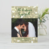 ホリデーズ スパークル フォト カード ゴールド (スタンド正面)