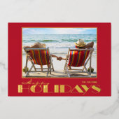 ホリデーズ フォト ゴールド 箔シーズンカード (正面)