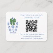 ホリデーズ ブルー グリーン シャノワーズリー QR コード レジストリー エンクロージャーカード (正面)