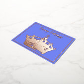 ホリデーズ ヴィンテージ クラウン フォイル インビテーション ポストカード (回転した状態)