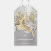 ホリデーセピア金ゴールドグランジクリスマストナディアツリー ギフトタグ (裏面)