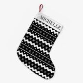 ホリデーセーターパターンクリスマスストッキング スモールクリスマスストッキング (正面 (吊り時))