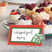 ホリデーセーター折り畳み食品、飲み物または座席表 プレイスカード