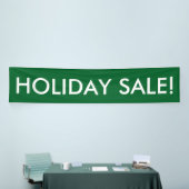 ホリデーセールのカスタマイズ可能な緑の白いバナー 横断幕 (トレードショー)