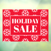 ホリデーセールレッドホワイトスノーフレークズビジネス  ウィンドウサイン (シート3)