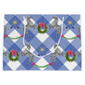 ホリデーゼブラスブループレイド ラージペーパーバッグ (正面)