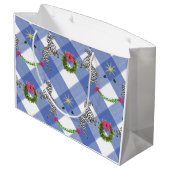 ホリデーゼブラスブループレイド ラージペーパーバッグ (裏面アングル)
