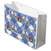ホリデーゼブラスブループレイド ラージペーパーバッグ (正面アングル)