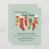 ホリデーソックエクスチェンジパーティー 招待状 (正面/裏面)