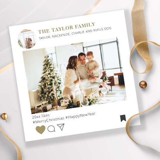 ホリデーソーシャルメディアノベルティテンプレートクリスマス シーズンカード