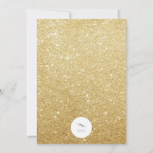 ホリデーソーリーグリッターシャルボードパーティー招待状 招待状 (裏面)