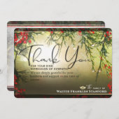 ホリデータイムクリスマス悔やみや弔慰サンキューカード 招待状 (正面/裏面)