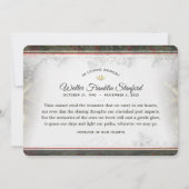 ホリデータイムクリスマス悔やみや弔慰サンキューカード 招待状 (裏面)