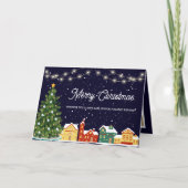 ホリデータウンシーン1フォトクリスマスカード シーズンカード (正面)